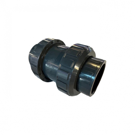 PVC-Rückschlagventil S6 grau mit Klebemuffen metrisch PN 16 d50